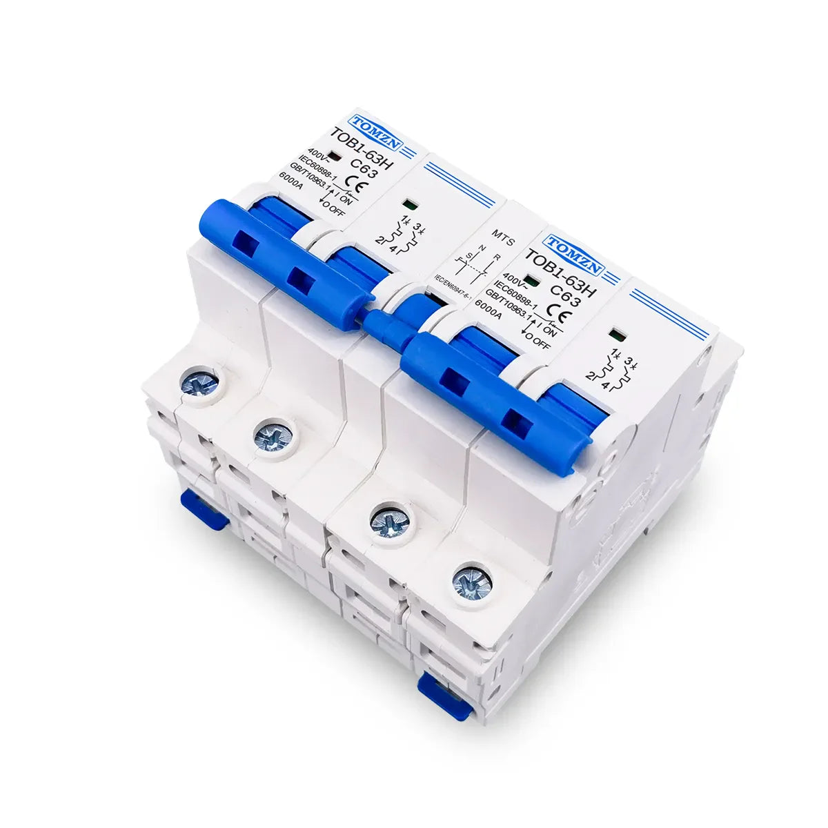 Tomzn AC 2P+2P MTS Dual power Manual transfer switch Circuit breaker MCB 50HZ/60HZ Change Over