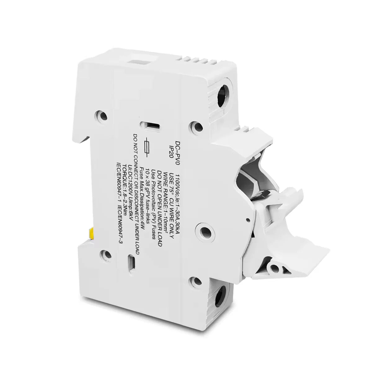 Tomzn TOPV-32 Fuse Holder for 10 x 38 gPV Fuses – Compatible with DC 1000V Systems